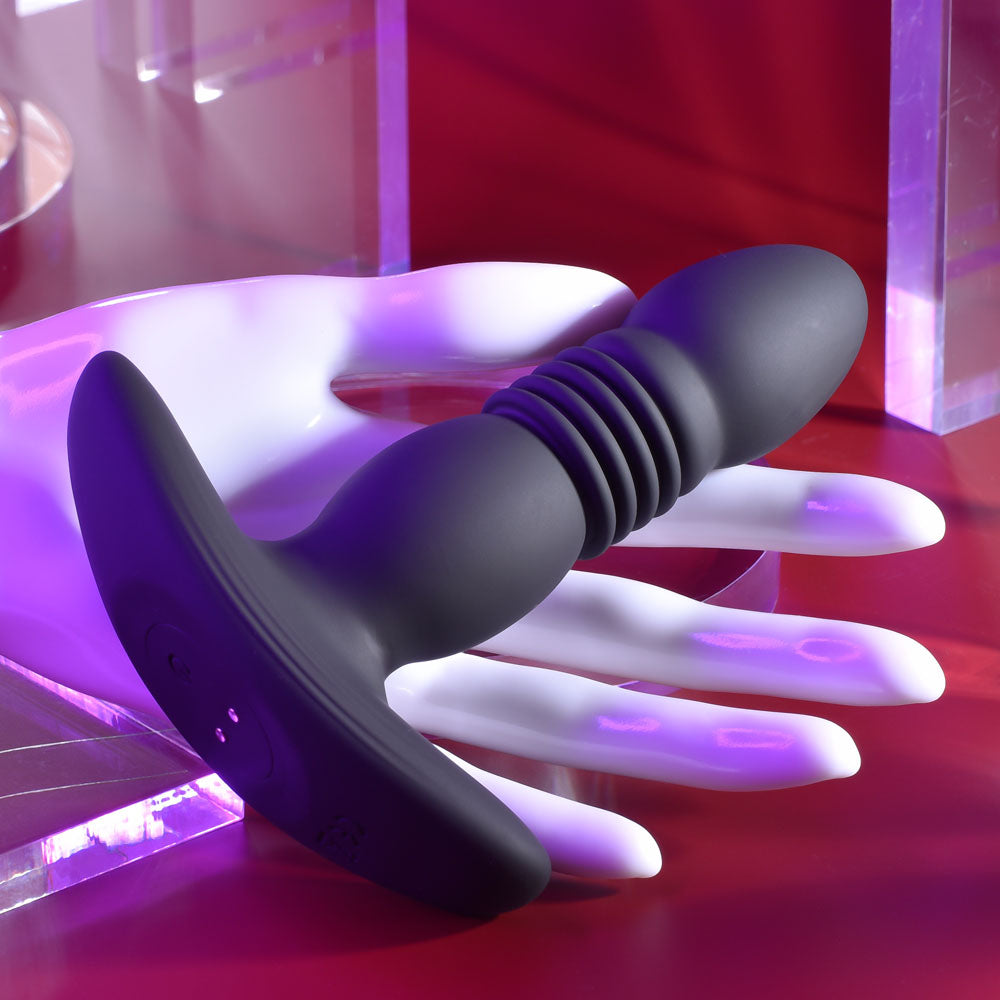 Playboy Pleasure TRUST THE THRUST - Black 13.7 cm USB Rechargeable Thrusting Butt Plug with Wireless Remote-PB-RS-2420-2