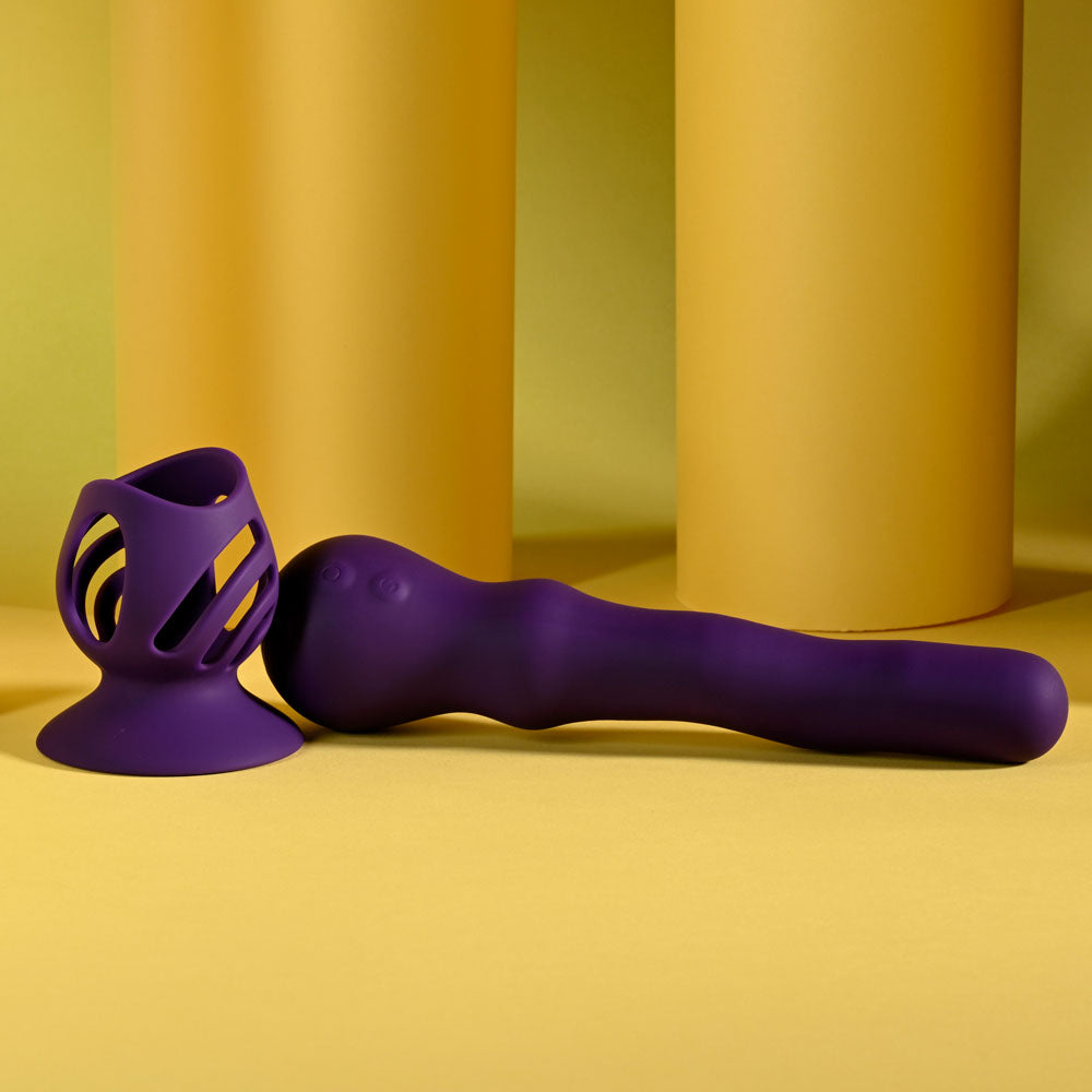 Playboy Pleasure WIGGLE IT - Purple 23.9 cm USB Rechargeable Wiggling Vibrator-PB-RS-6893-2