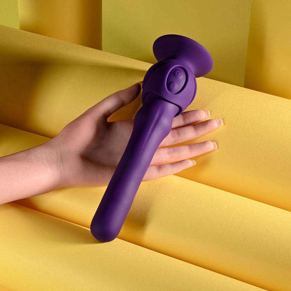 Playboy Pleasure WIGGLE IT - Purple 23.9 cm USB Rechargeable Wiggling Vibrator-PB-RS-6893-2