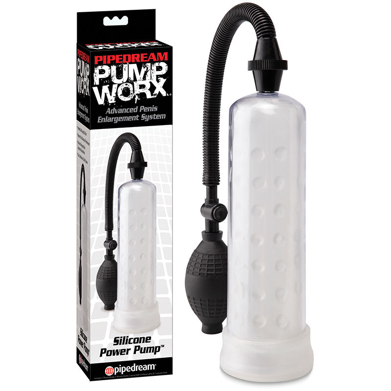 Pump Worx Silicone Power Pump - Clear Penis Pump-PD3255-20