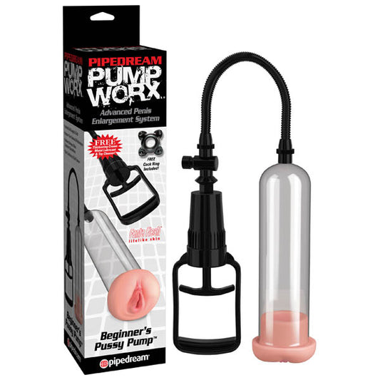 Pump Worx Beginners Pussy Pump - Penis Pump with Vagina Sleeve-PD3288-00