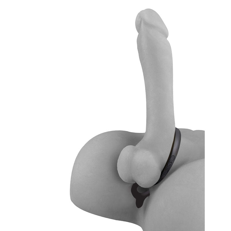 Anal Fantasy Collection Ass-Gasm Cockring Anal Beads - Black Cock Ring with Anal Plug-PD4696-23