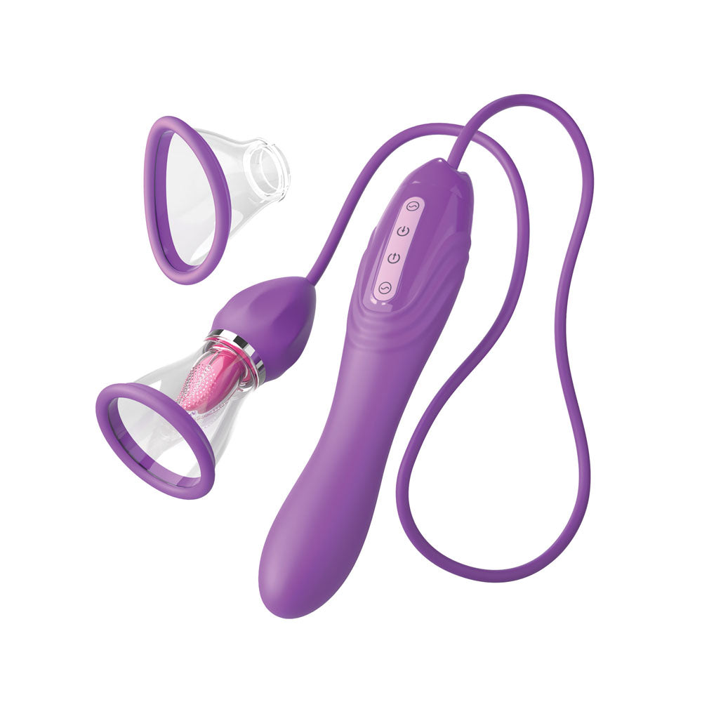 Fantasy For Her Her Ultimate Pleasure Max - Purple USB Rechargeable Vibrator with Flicking Stimulator-PD4968-12