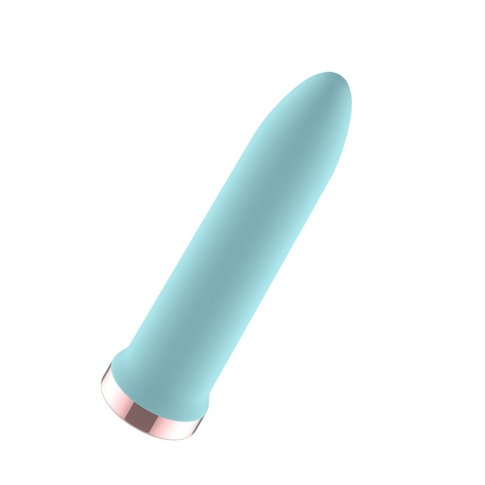 Passion Play Rechargeable Vibrating Bullet - Blue - Blue 9.8 cm USB Rechargeable Bullet - PP0097-3