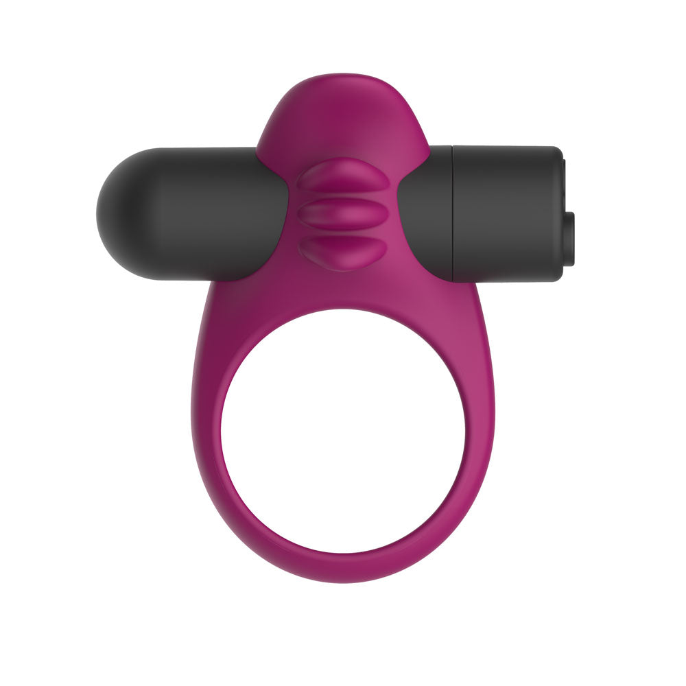 Passion Play Silicone Vibrating Cockring - Purple USB Rechargeable Vibrating Penis Ring - PP0247