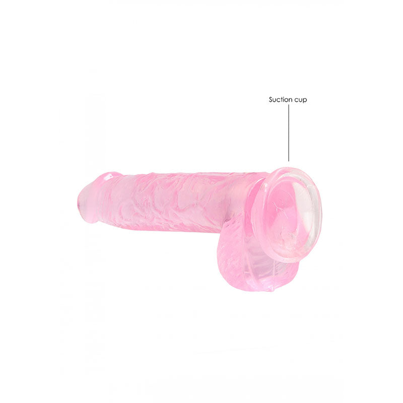 REALROCK 6 Realistic Dildo With Balls - Pink 15.2 cm Dong-REA090PNK