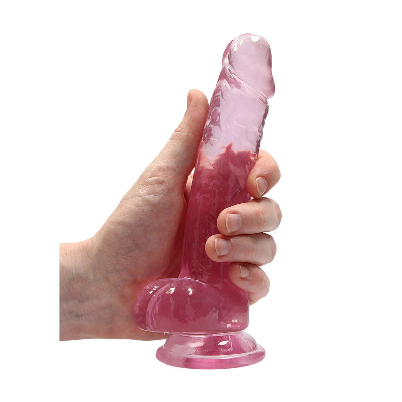 REALROCK 7 Realistic Dildo With Balls - Pink 17.8 cm Dong-REA091PNK