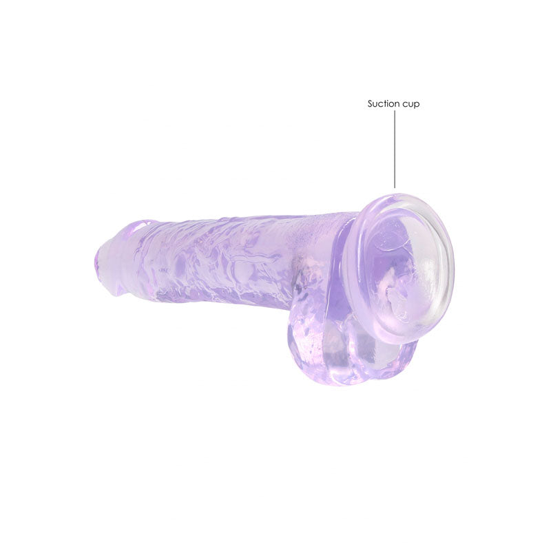 REALROCK 8 Realistic Dildo With Balls - Purple 20.3 cm Dong-REA092PUR