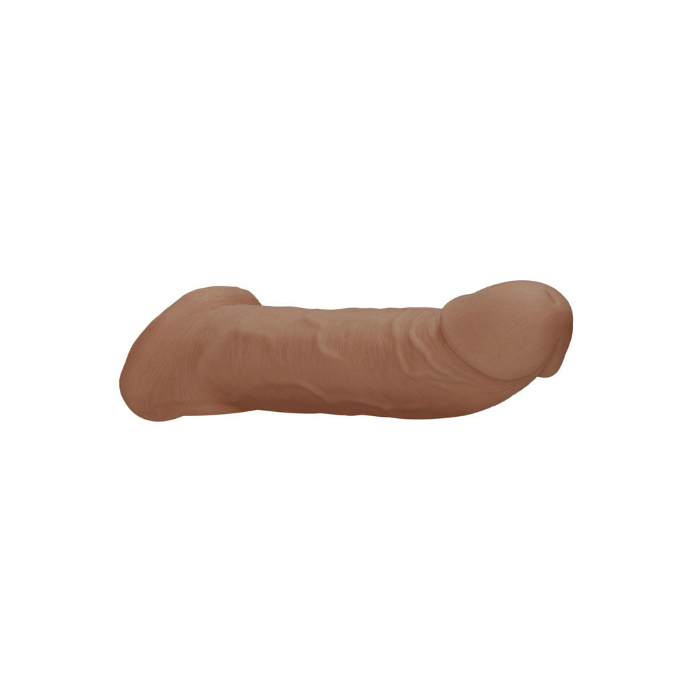 REALROCK 9 Realistic Penis Extender with Rings - Tan - Tan 22.9 cm Penis Extension Sleeve - REA107TAN