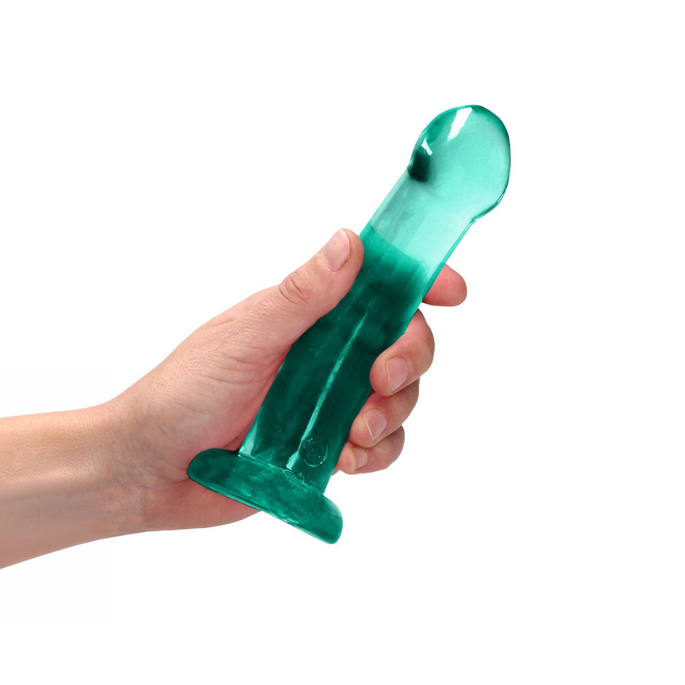 REALROCK Non Realistic Dildo With Suction Cup - 17 cm - Turquoise - Turquoise 17 cm Dong - REA111TUR