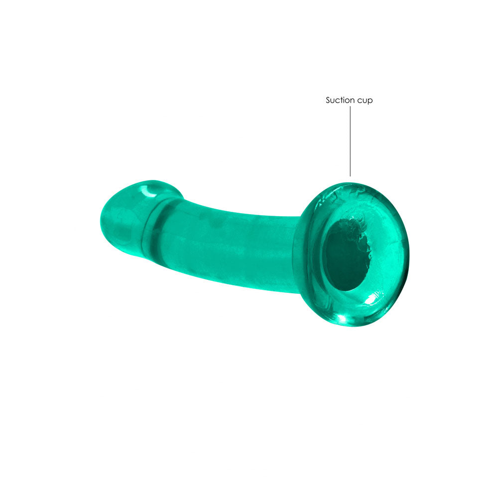 REALROCK Non Realistic Dildo With Suction Cup - 17 cm - Turquoise - Turquoise 17 cm Dong - REA111TUR