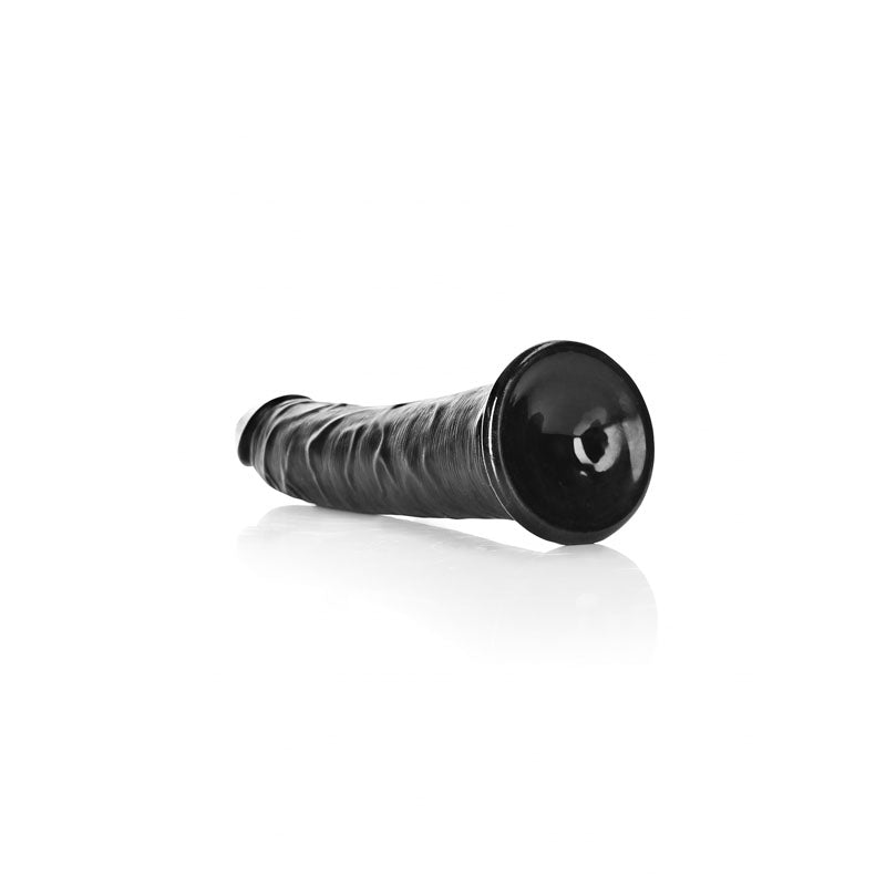 REALROCK Realistic Slim Dildo with Suction Cup - 18cm - Black 18 cm (7) Dong-REA114BLK