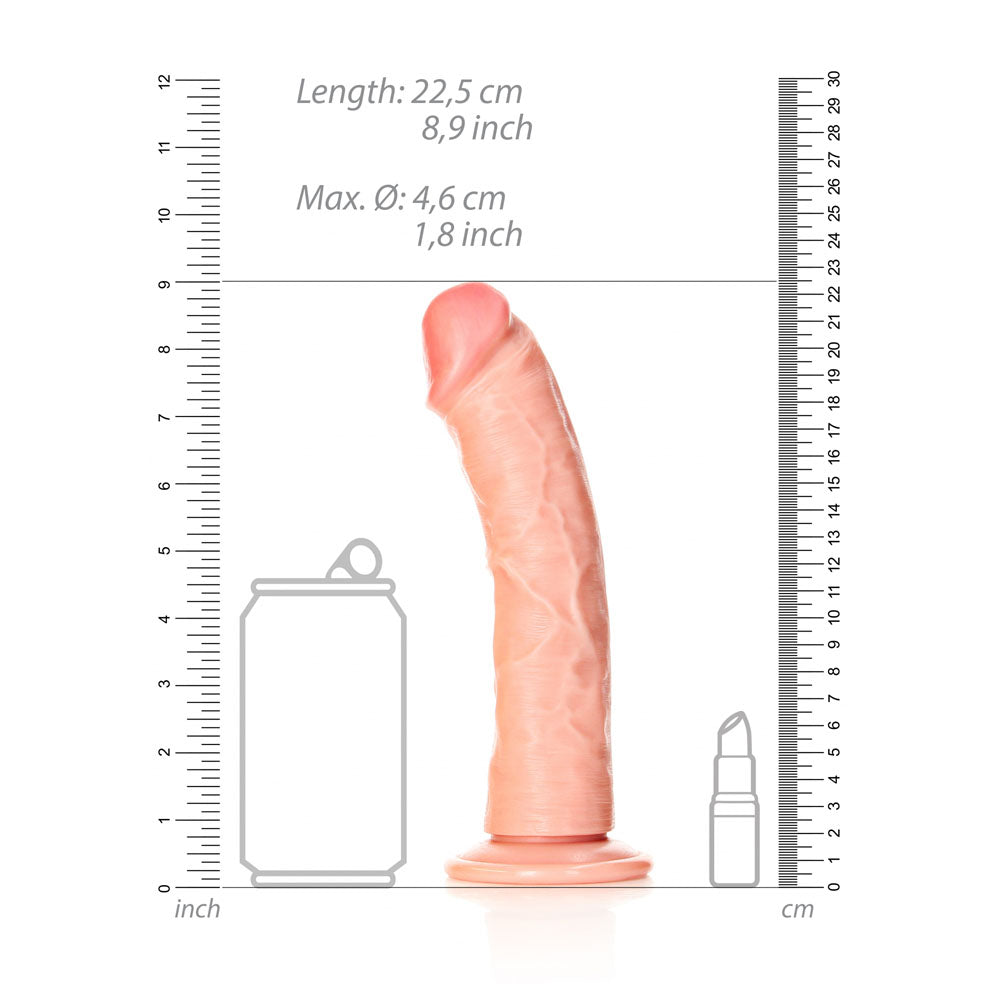 REALROCK Realistic Regular Curved Dildo with Suction Cup - 20 cm - Flesh 20 cm (8) Dong-REA118FLE