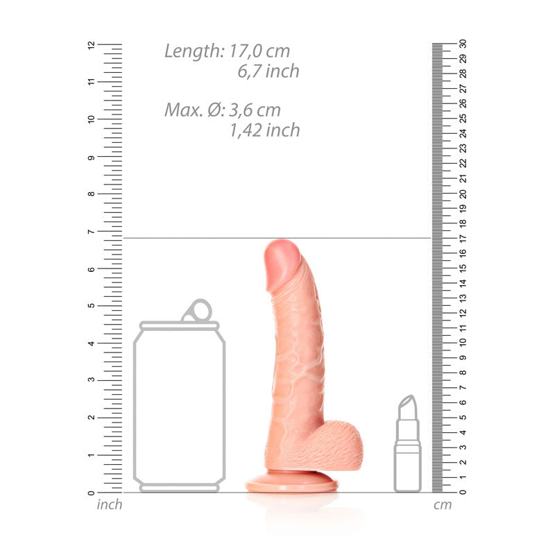 REALROCK Realistic Regular Curved Dong with Balls - 15.5 cm - Flesh 15.5 cm (6) Dong-REA121FLE