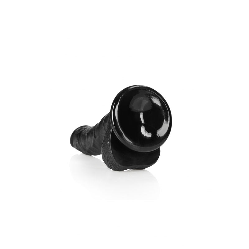 REALROCK Realistic Regular Curved Dong with Balls - 18 cm - Black 18 cm (7) Dong-REA122BLK