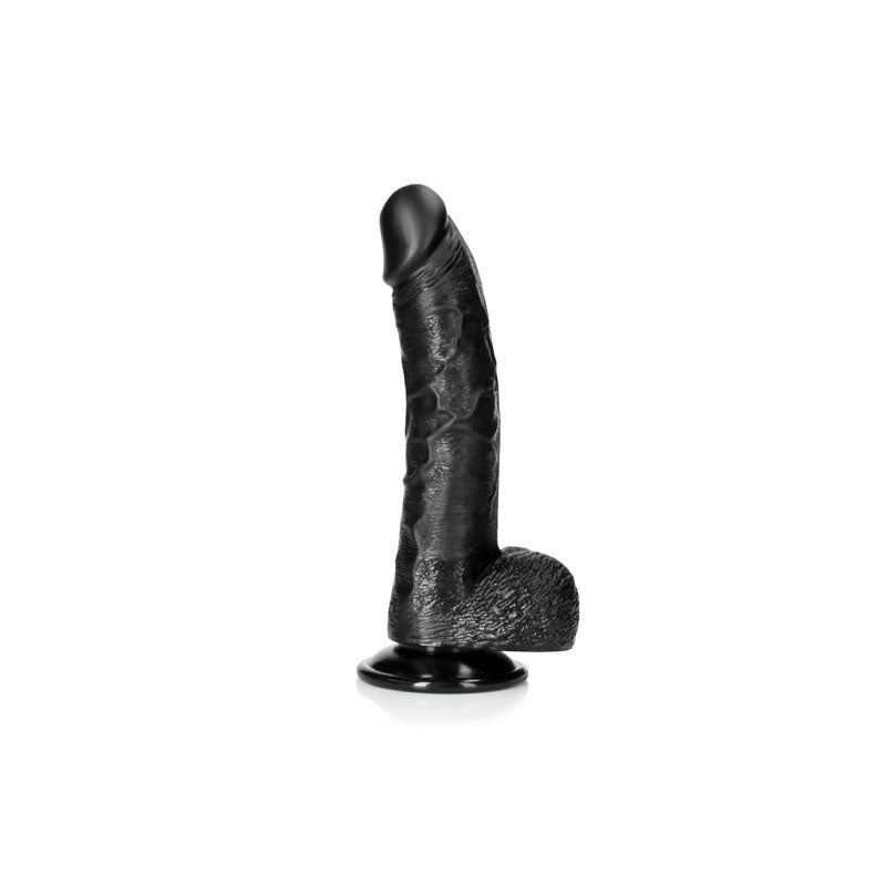 REALROCK Realistic Regular Curved Dong with Balls - 20.5 cm - Black 20.5 cm (8) Dong-REA123BLK