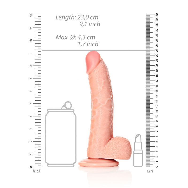 REALROCK Realistic Regular Curved Dong with Balls - 20.5 cm - Flesh 20.5 cm (8) Dong-REA123FLE