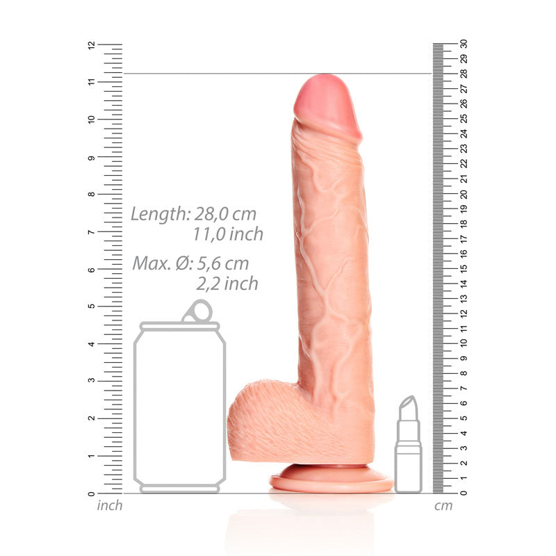 REALROCK Straight Realistic Dildo with Balls - 25.5 cm - Flesh 25.5 cm (10) Dong-REA127FLE