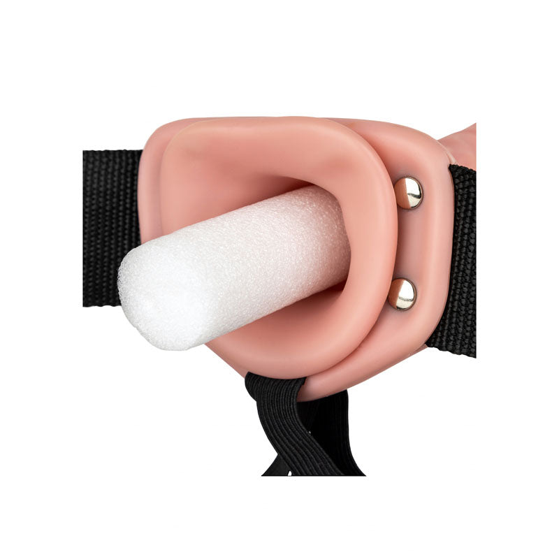 REALROCK Hollow Strap-on - 24.5 cm Flesh - Flesh 24.5 cm Hollow Strap-On-REA137FLE
