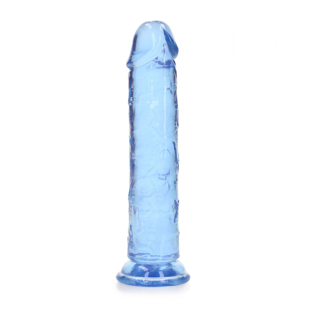 REALROCK 18 cm Straight Dildo - Blue - Blue 18 cm (7) Dong - REA152BLU