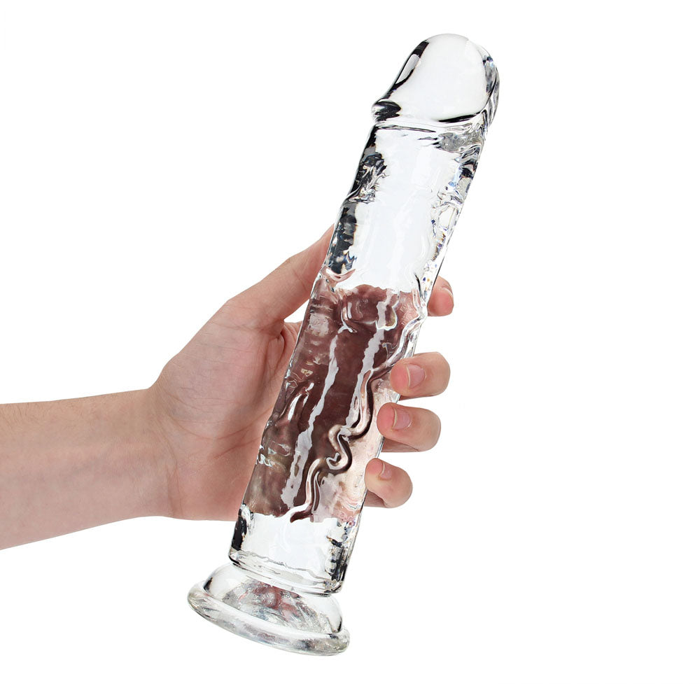 REALROCK 28 cm Straight Dildo - Transparent - Clear 28 cm (10) Dong - REA155TRA