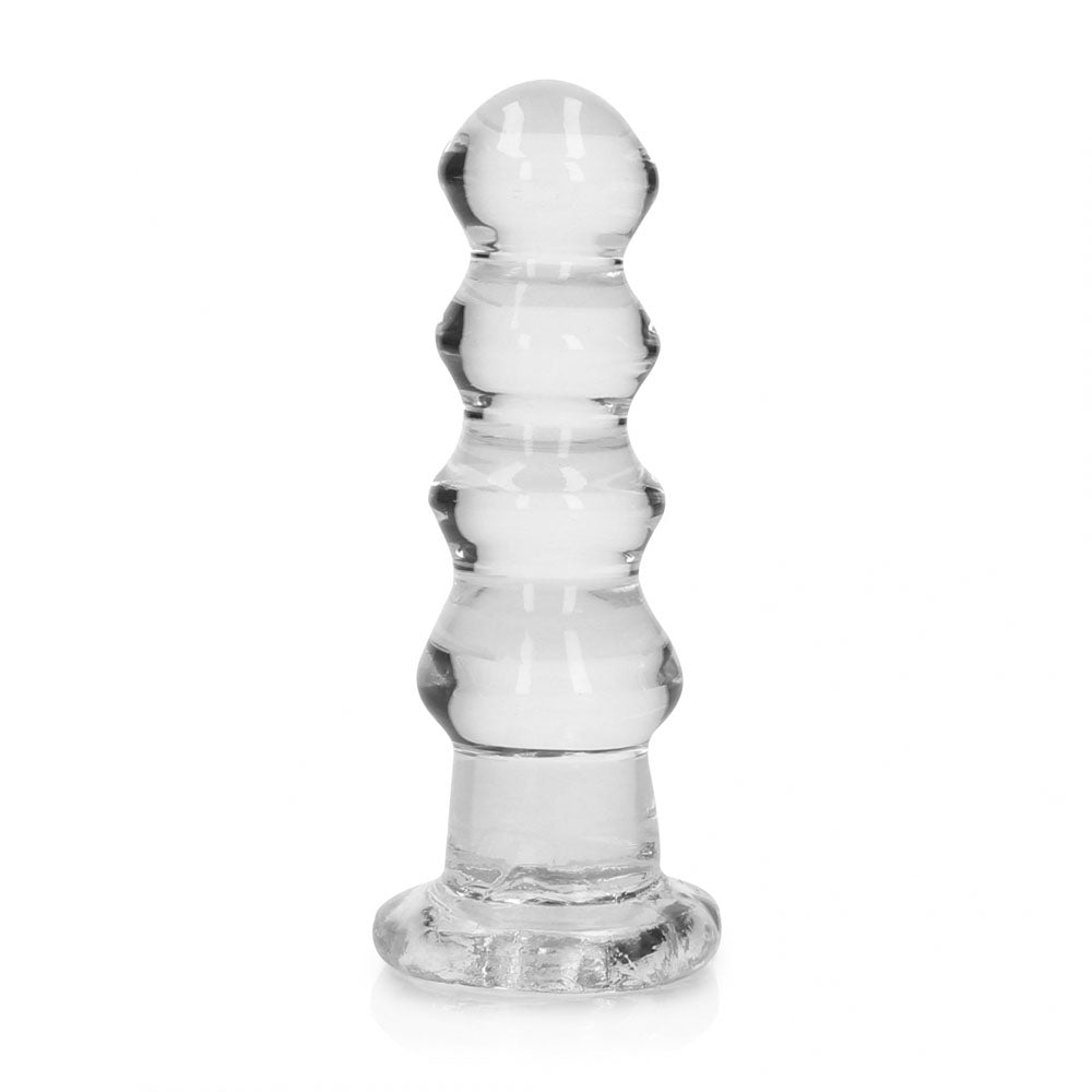 REALROCK 14 cm Curvy Anal Plug - Transparent - Clear 14 cm (4.5) Butt Plug - REA158TRA