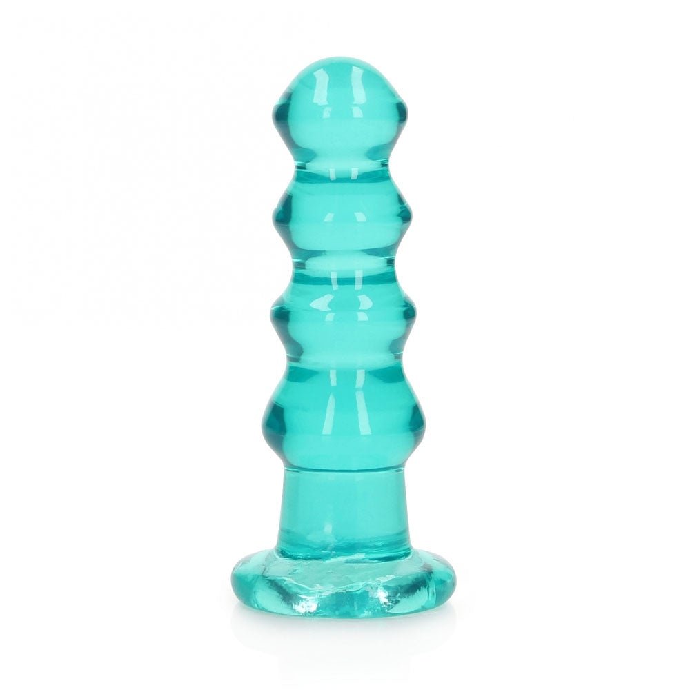 REALROCK 14 cm Curvy Anal Plug - Turquoise - Turquoise 14 cm (4.5) Butt Plug - REA158TUR