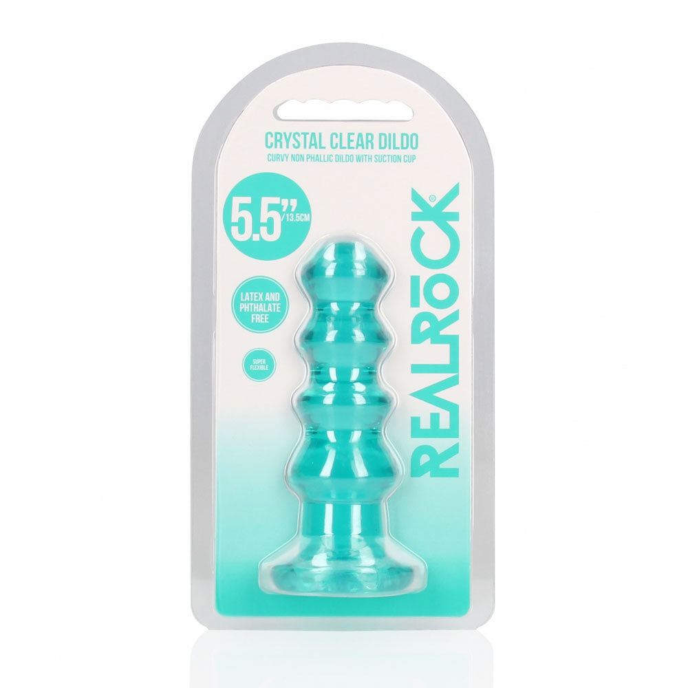 REALROCK 14 cm Curvy Anal Plug - Turquoise - Turquoise 14 cm (4.5) Butt Plug - REA158TUR