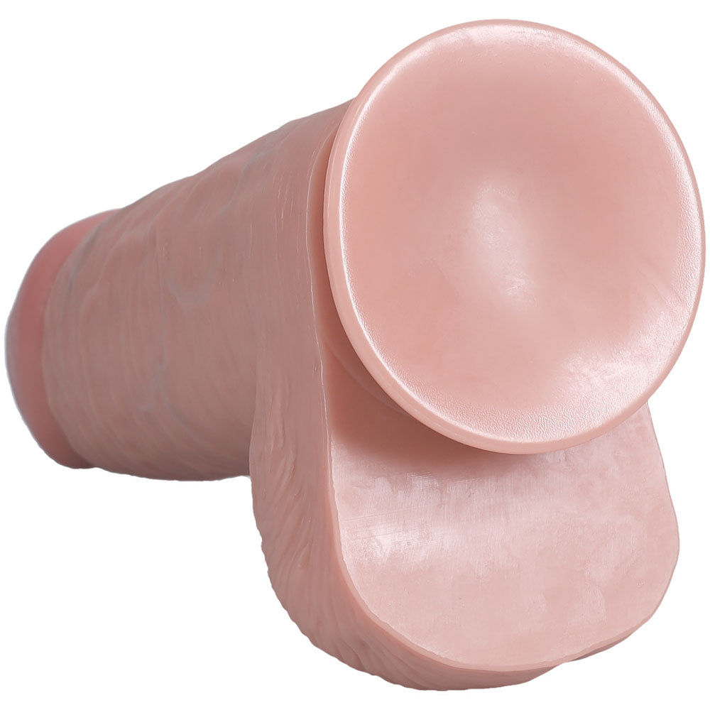 REALROCK 20cm Extra Thick Dildo with Balls - Flesh - Flesh 20 cm (8) Extra Thick Dong-REA169FLE