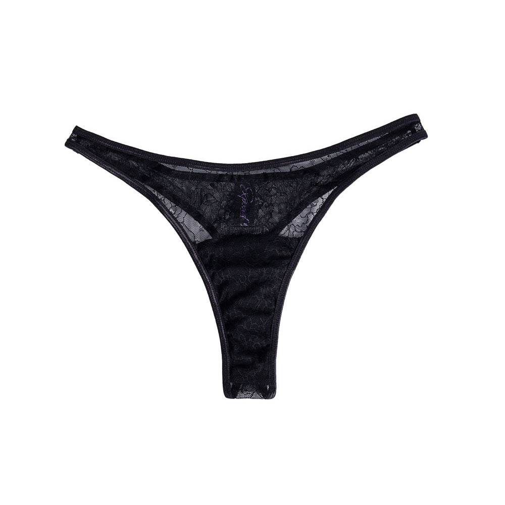 Maia DATE NIGHT PANTY VIBE - S/M - Black S/M Panty with Pink USB Rechargeable Bullet & Remote-RM330-PK-SM