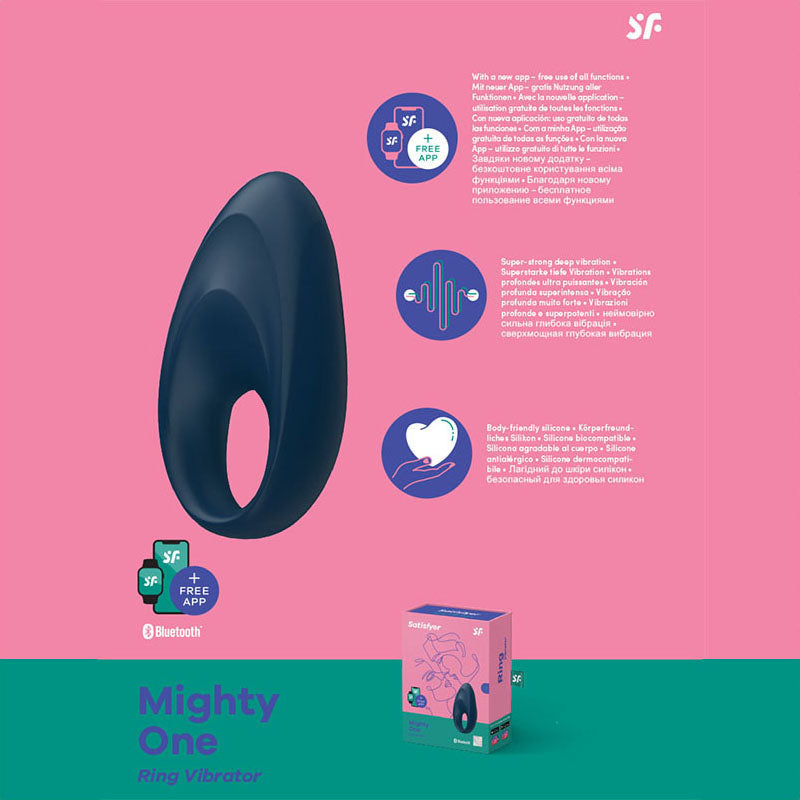 Satisfyer Mighty One - App Controlled Vibrating Cock Ring-SATCR-4