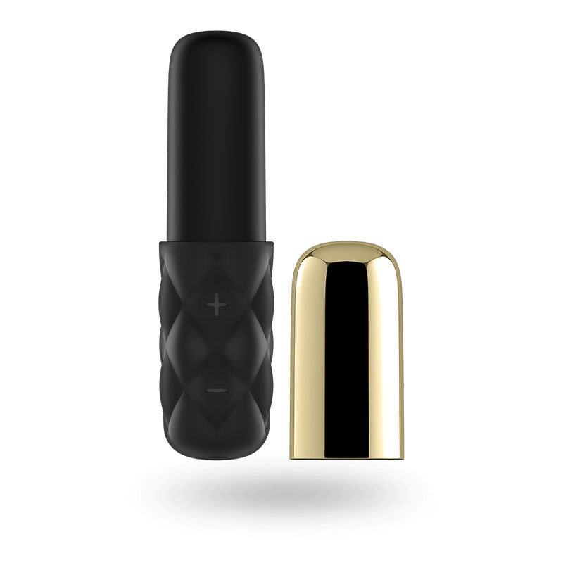 Satisfyer Mini Sparking Darling - Gold/Black USB Rechargeable Mini Vibrator-SATMINI-LH