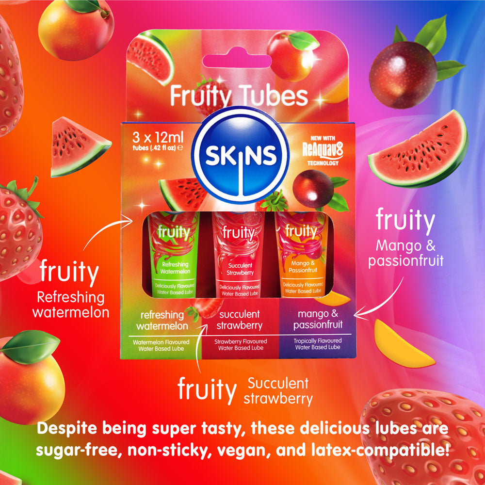  & Mango & Passionfruit Flavoured Lubricants - 12 ml Bottles-SKLUBSPL3FR