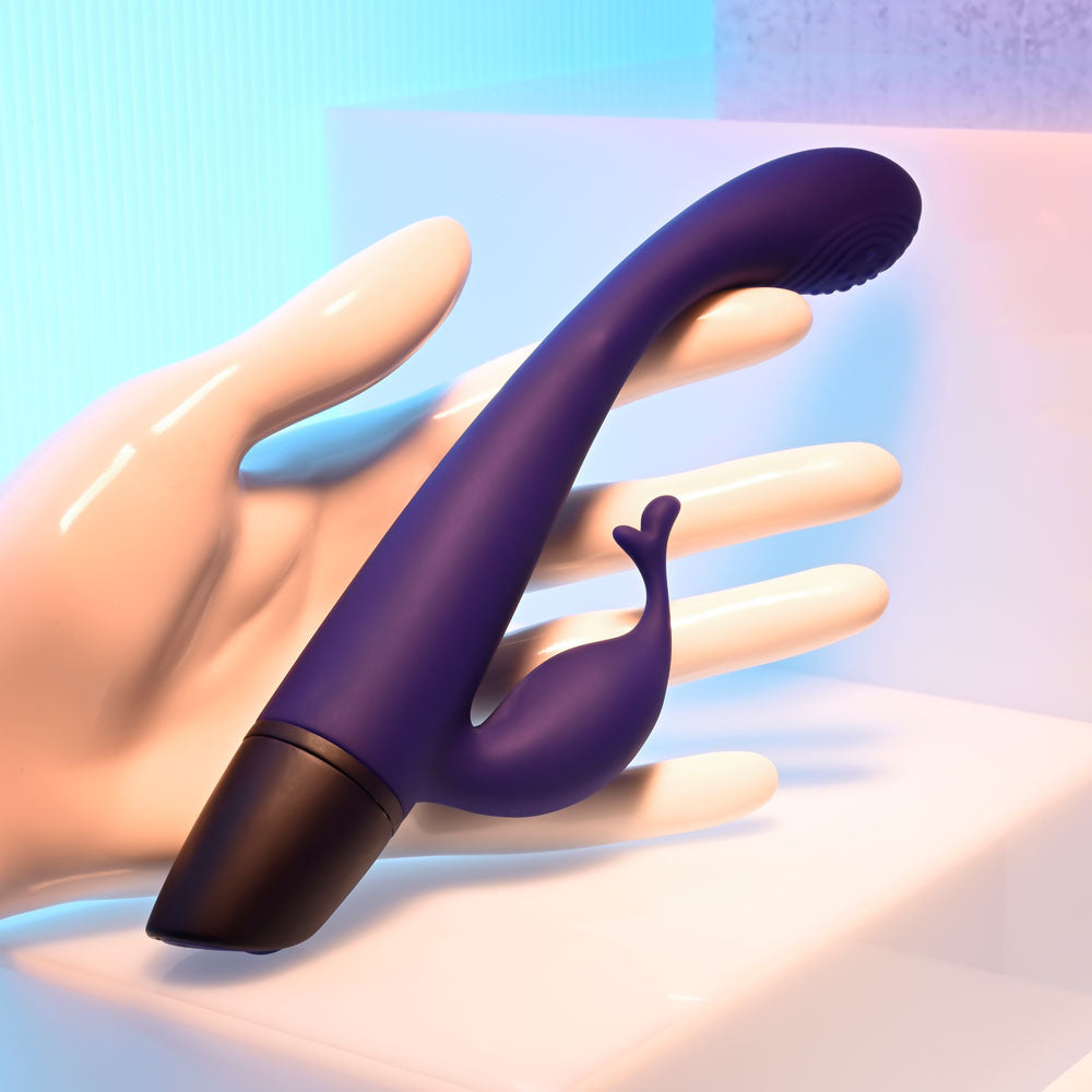 Selopa PLUM PASSION - Purple 18.3 cm USB Rechargeable Rabbit Vibrator-SL-RS-3328-2