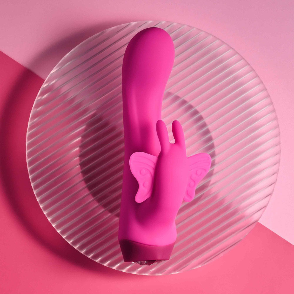 Selopa BUTTERFLY LOVE - Pink 13.8 cm USB Rechargeable Butterfly Vibrator-SL-RS-5384-2