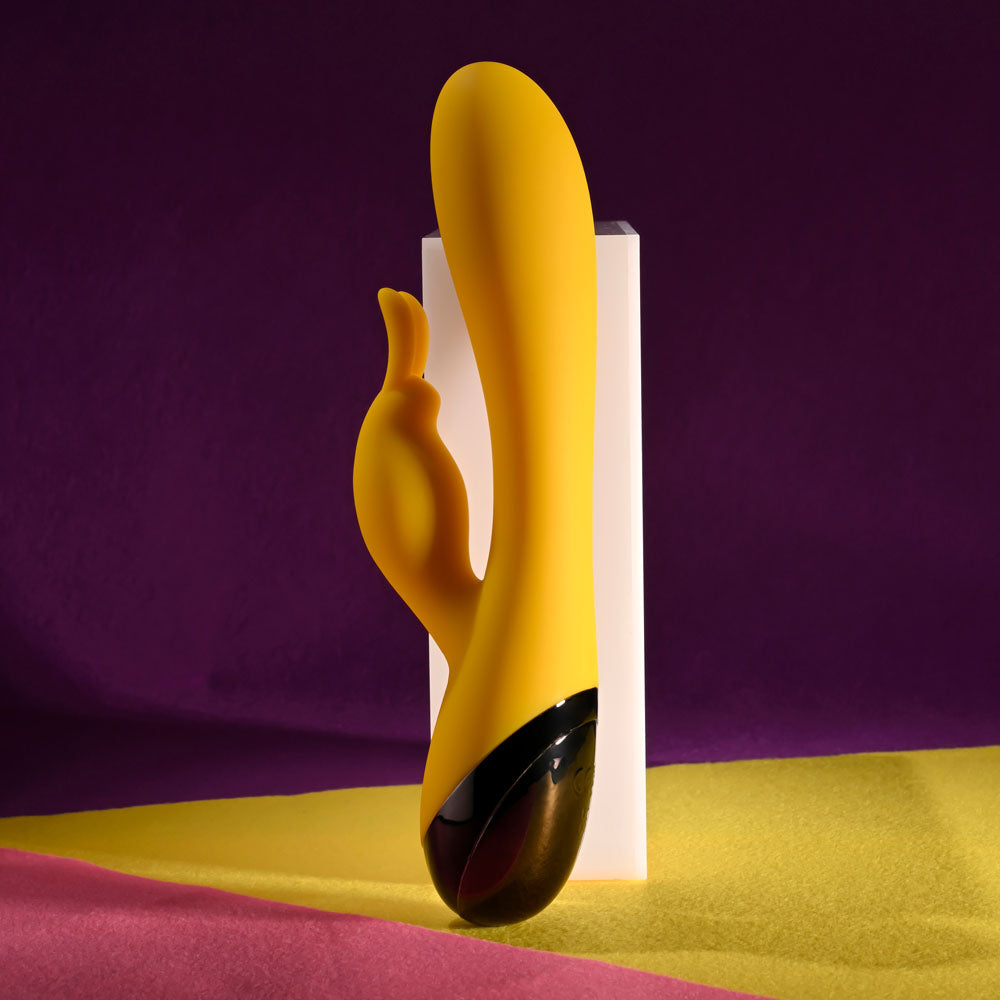 Selopa BUZZZ BUNNY - Yellow 19.7 cm USB Rechargeable Rabbit Vibrator-SL-RS-5827-2