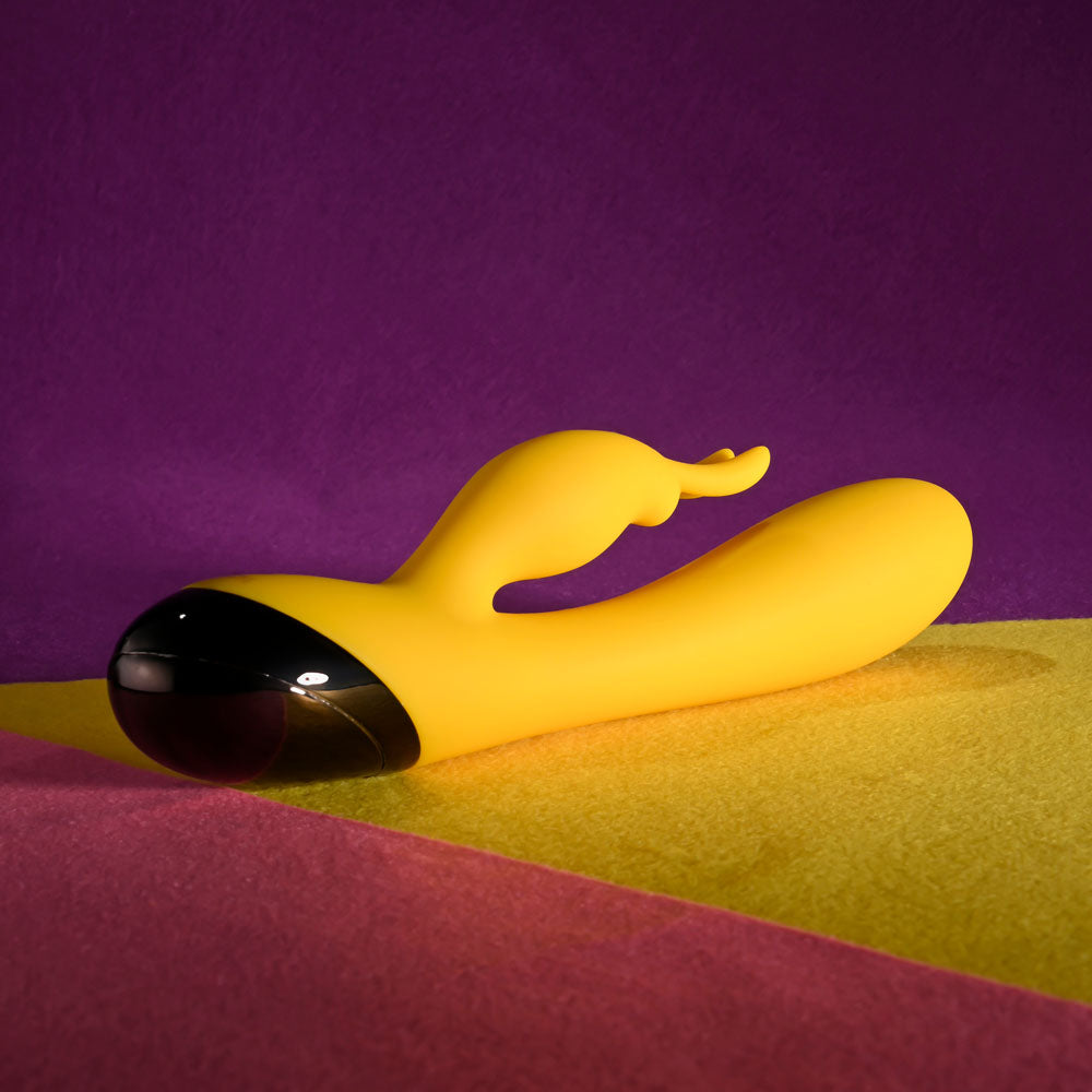Selopa BUZZZ BUNNY - Yellow 19.7 cm USB Rechargeable Rabbit Vibrator-SL-RS-5827-2