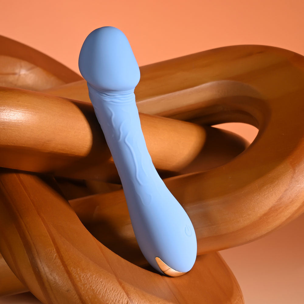 Selopa DAINTY DICK - Baby Blue 11.9 cm USB Rechargeable Mini Vibrator-SL-RS-6862-2