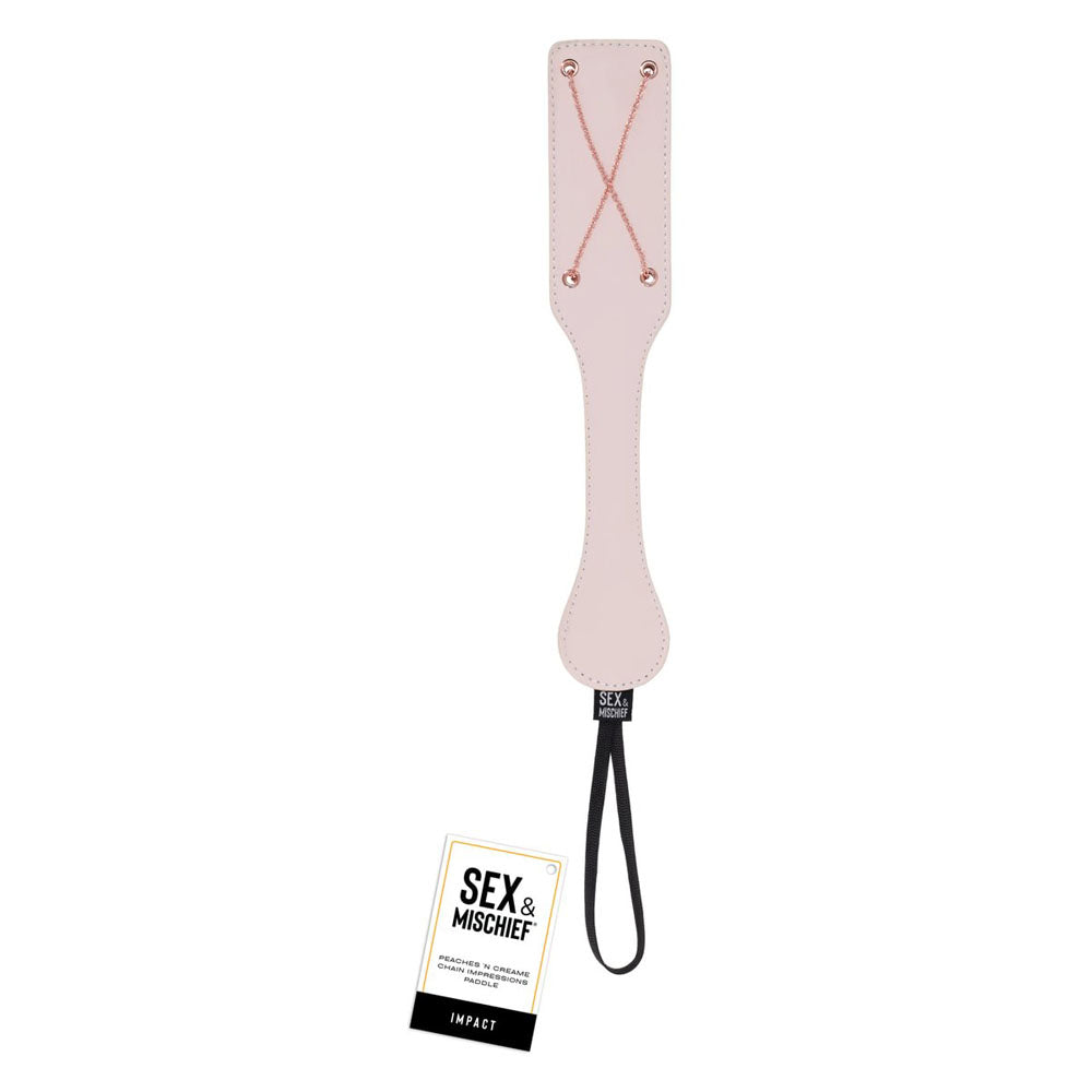 Sex & Mischief Peaches n CreaMe Chain Impressions Paddle - Peach Spanking Paddle-SS10209