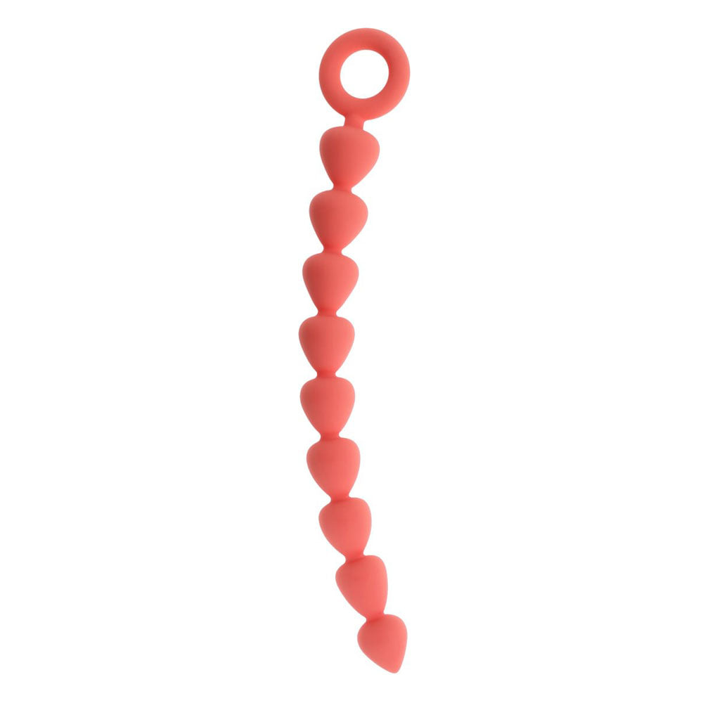 Sex & Mischief Peaches n CreaMe Silicone Anal Beads - Peach 23 cm Silicone Anal Beads-SS10214