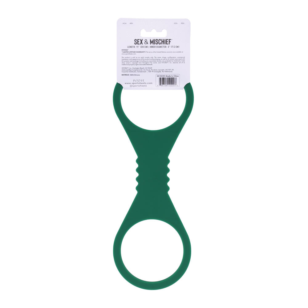 Sex & Mischief Indica Large Silicone Cuffs - Green Large Restraints-SS10220