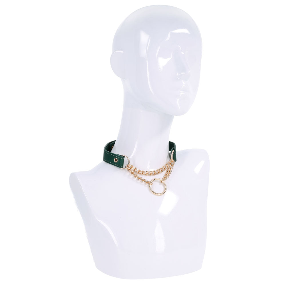 Sex & Mischief Indica Day Collar - Green/Gold Collar-SS10226