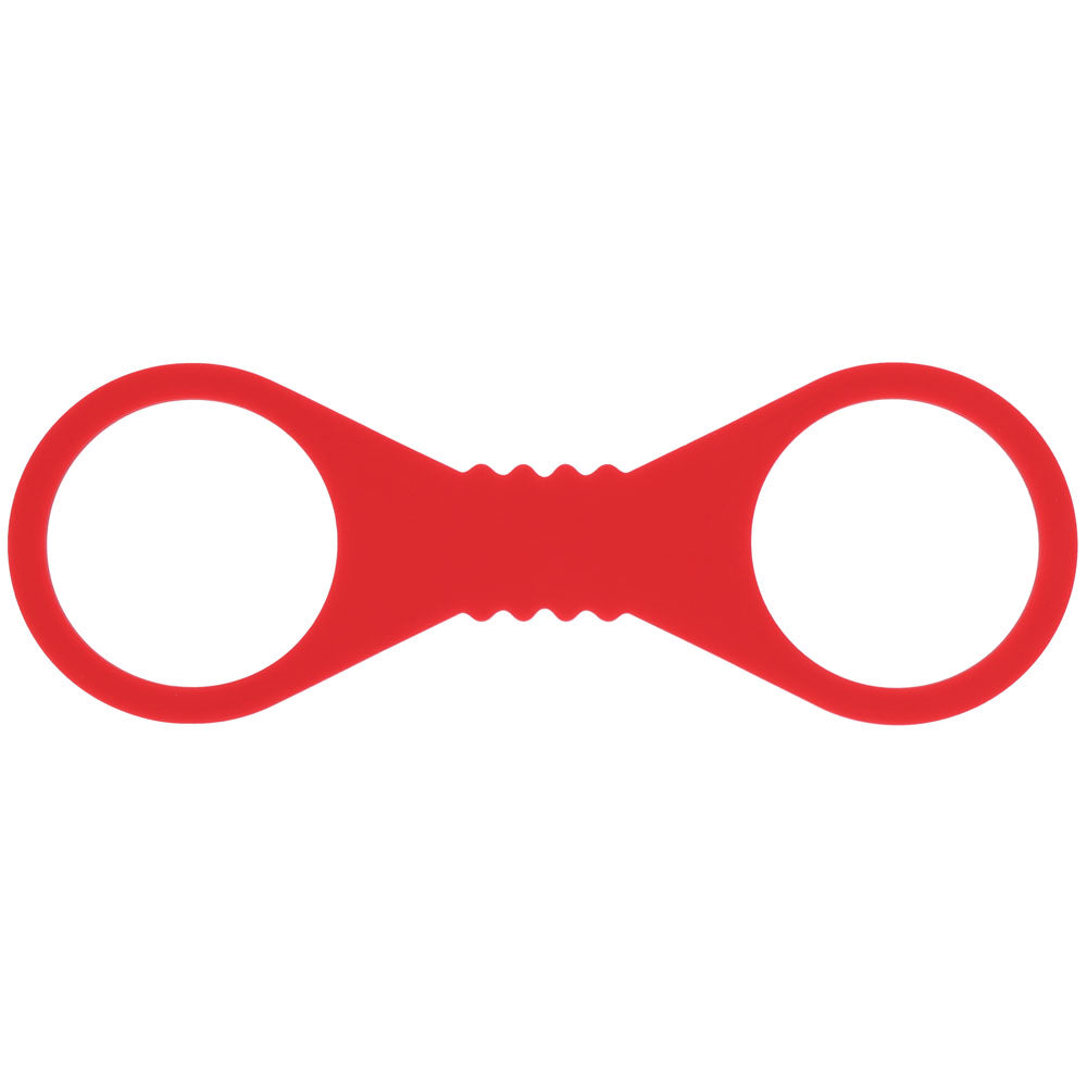 Sex & Mischief Amor Large Silicone Cuffs - Red Large Restraints-SS10230