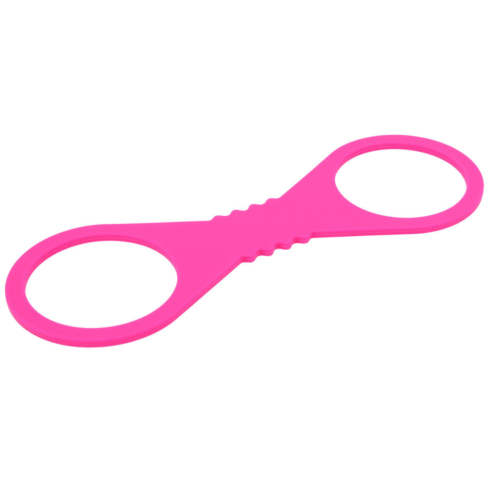 Sex & Mischief Large Hot Pink Silicone Cuffs - Hot Pink Large Restraints-SS10234