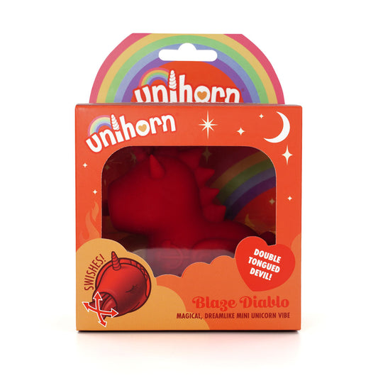 Unihorn - Blaze Diablo - Red USB Rechargeable Forked Tongue Flicking Stimulator-UNIBD