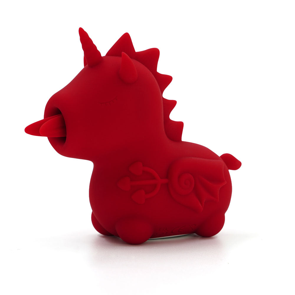 Unihorn - Blaze Diablo - Red USB Rechargeable Forked Tongue Flicking Stimulator-UNIBD