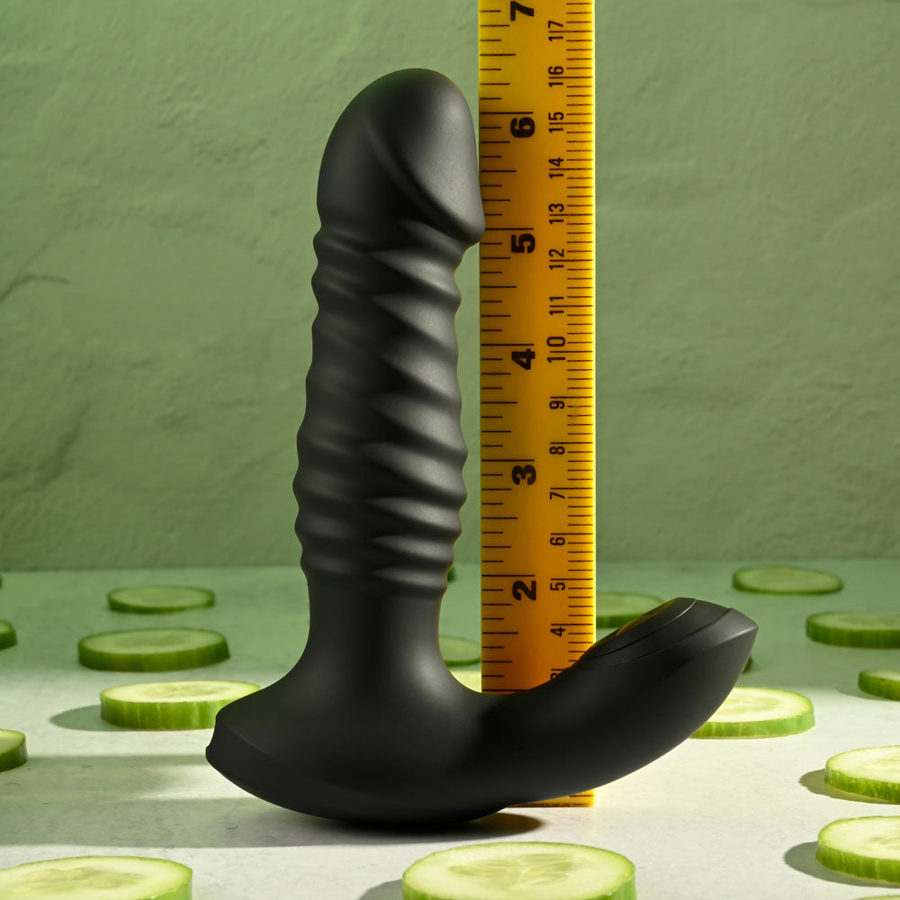 Zero Tolerance STRIKER - Black 16.4 cm USB Rechargeable Thrusting Anal Vibrator with Wireless Remote Control-ZE-RS-4196-2