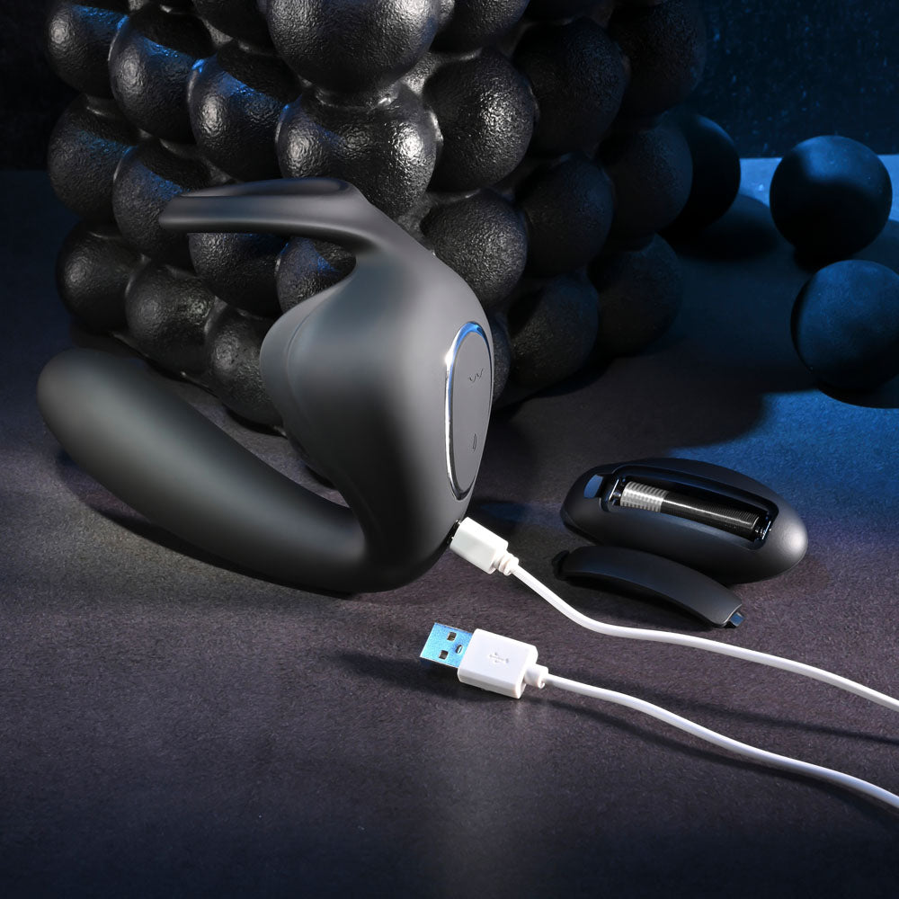 Zero Tolerance BALLIN OUT - Black USB Rechargeable Prostate Massager with Cock Ring and Wireless Remote-ZE-RS-6138-2
