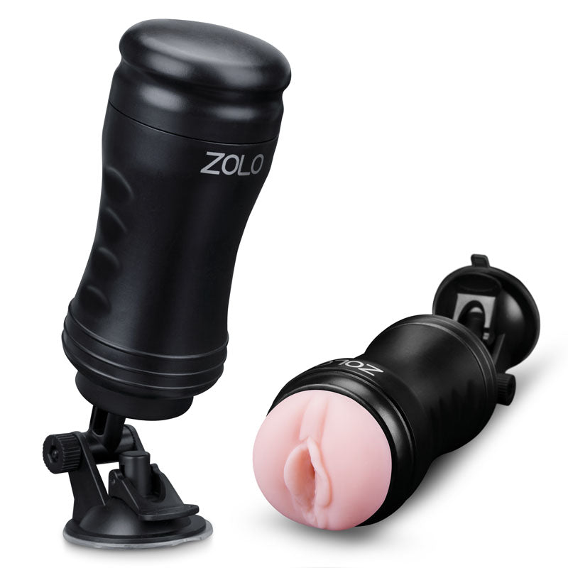 Zolo Solo Flesh - Flesh Vagina Stroker with Suction Base-ZO-6017