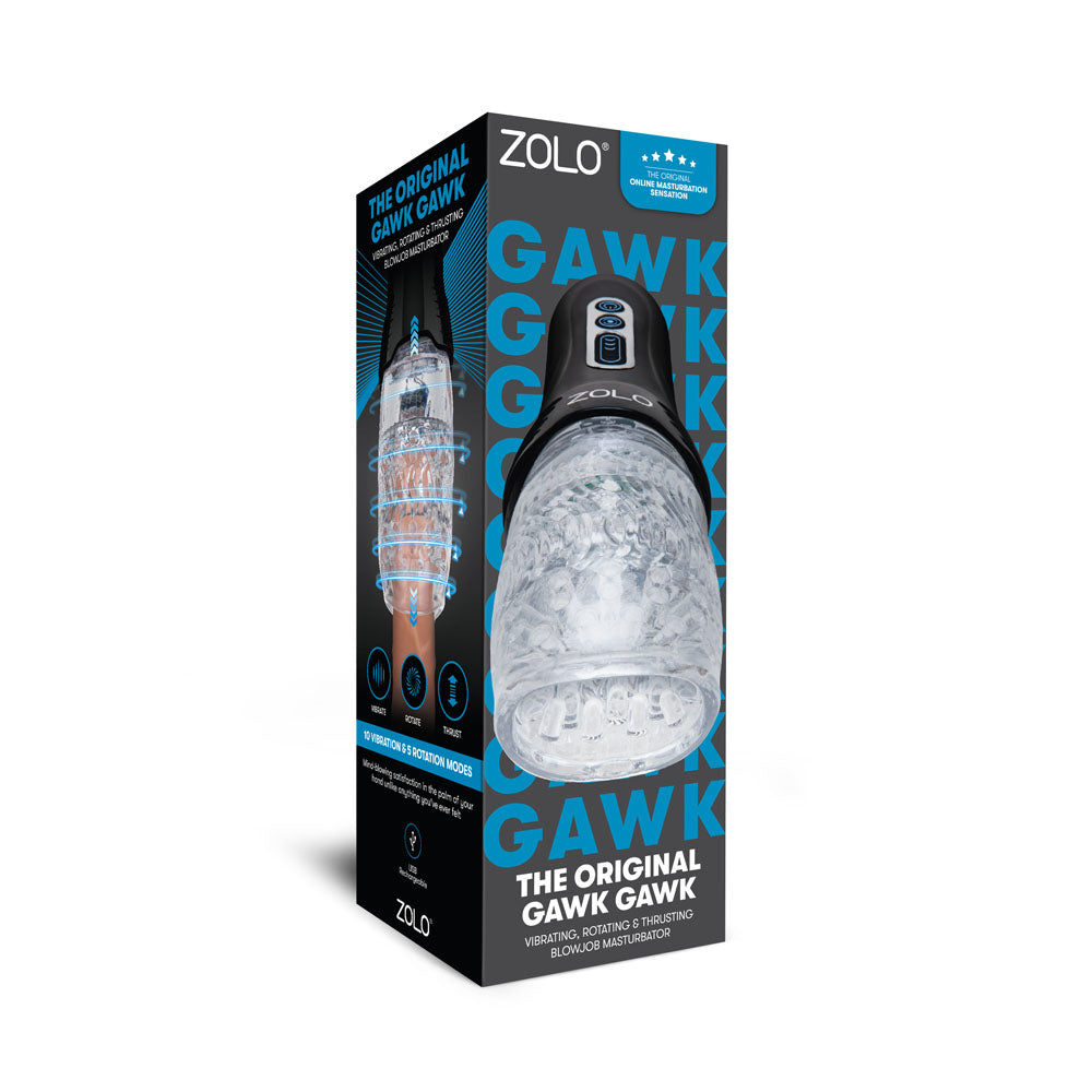 Zolo The Original Gawk Gawk - Clear USB Rechargeable Vibrating